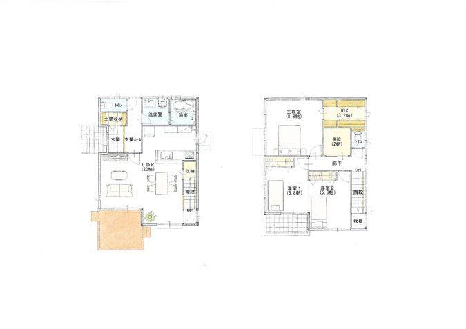 Floor plan. Is always bright sunshine Insert to place the living-dining in south. 