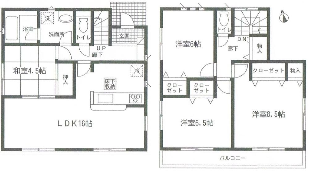 Floor plan. 23.8 million yen, 4LDK, Land area 175.72 sq m , Building area 96.79 sq m