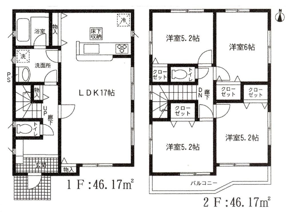 Floor plan. 15.8 million yen, 4LDK, Land area 121.39 sq m , Building area 92.34 sq m