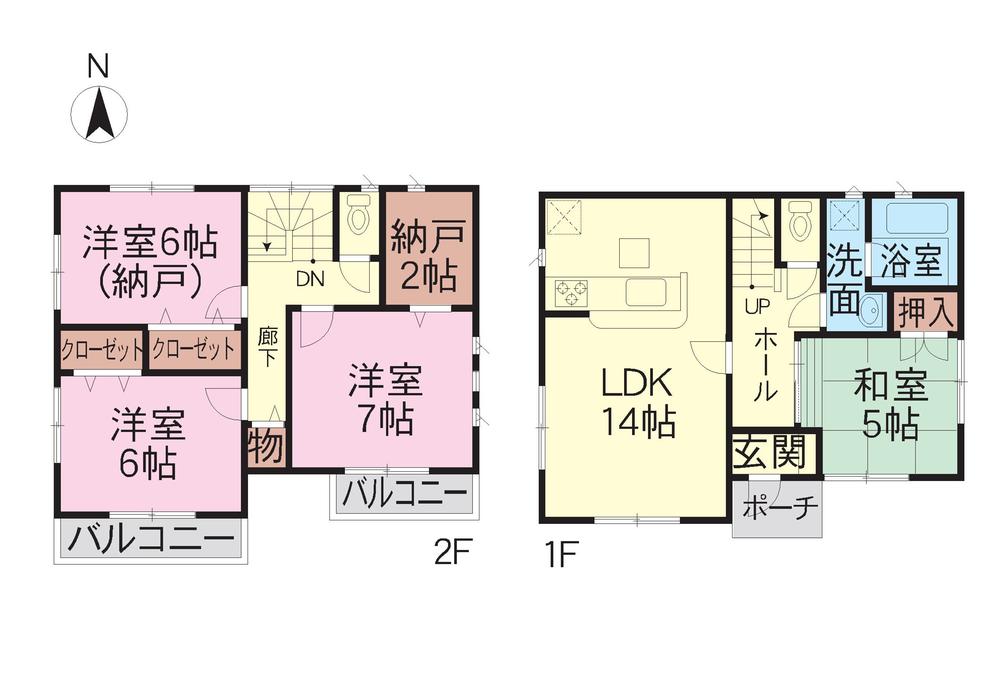 Floor plan. 16.8 million yen, 4LDK, Land area 114.38 sq m , You can use spacious building area 93.55 sq m family! 
