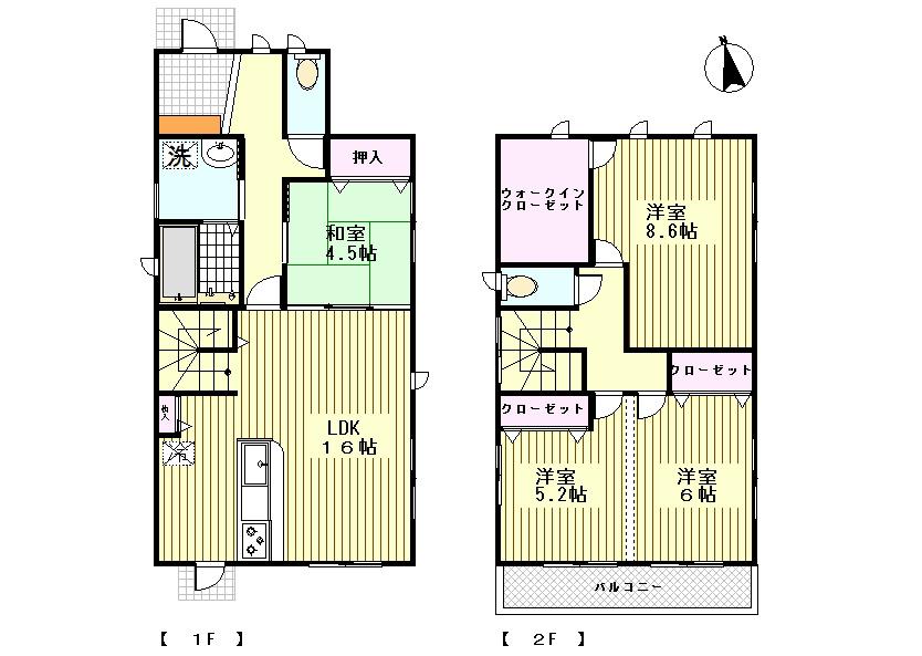 Floor plan. 21,800,000 yen, 4LDK, Land area 145.11 sq m , Building area 104.24 sq m