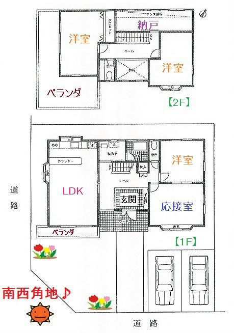 Floor plan. 23 million yen, 4LDK+S, Land area 231.52 sq m , Building area 146.98 sq m Floor