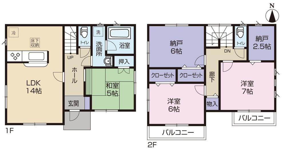 Floor plan. 16.8 million yen, 3LDK + S (storeroom), Land area 114.38 sq m , Building area 93.55 sq m 2 Building floor plan