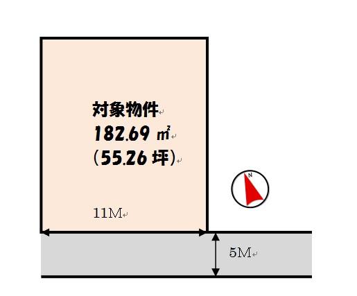 Compartment figure. Land price 12.7 million yen, Land area 182.6 sq m