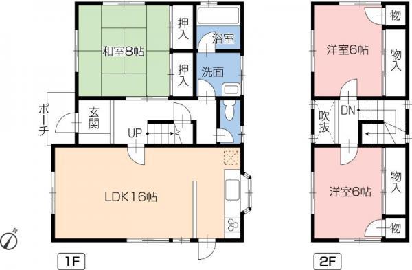 Floor plan. 19,980,000 yen, 3LDK, Land area 181.52 sq m , Building area 92.73 sq m
