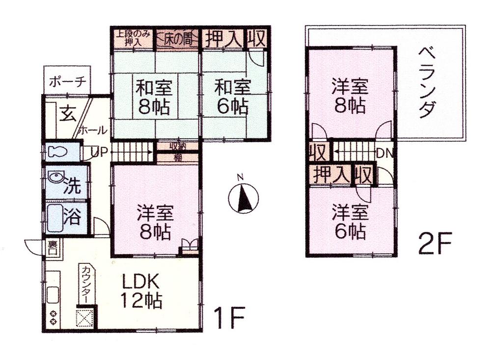 Floor plan. 6.5 million yen, 5LDK, Land area 166.98 sq m , Building area 110.13 sq m