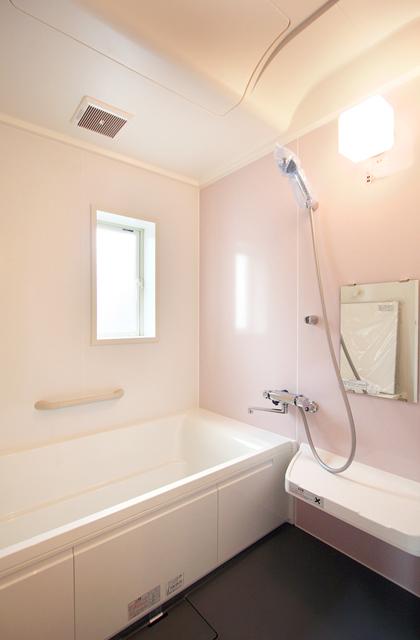 Bathroom. The bathrooms are barrier-free specification in domed ceiling, Eco-friendly feature is packed to the other