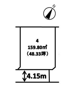 Compartment figure. Land price 12,080,000 yen, Land area 159.85 sq m