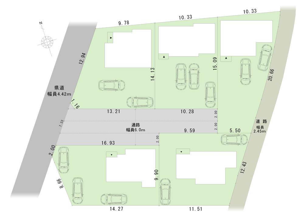 The entire compartment Figure. Fuji City Fujioka all five buildings on site layout plan
