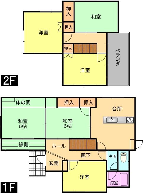 Floor plan. 14.8 million yen, 6DK, Land area 170.51 sq m , Building area 110.76 sq m