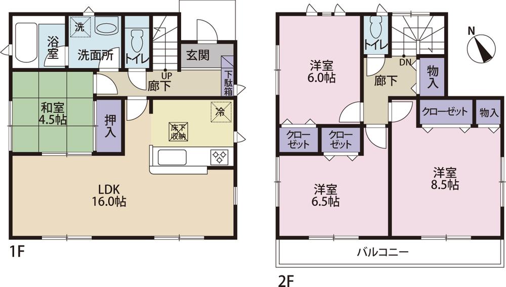 Floor plan. 23.8 million yen, 4LDK, Land area 175.72 sq m , Building area 96.79 sq m