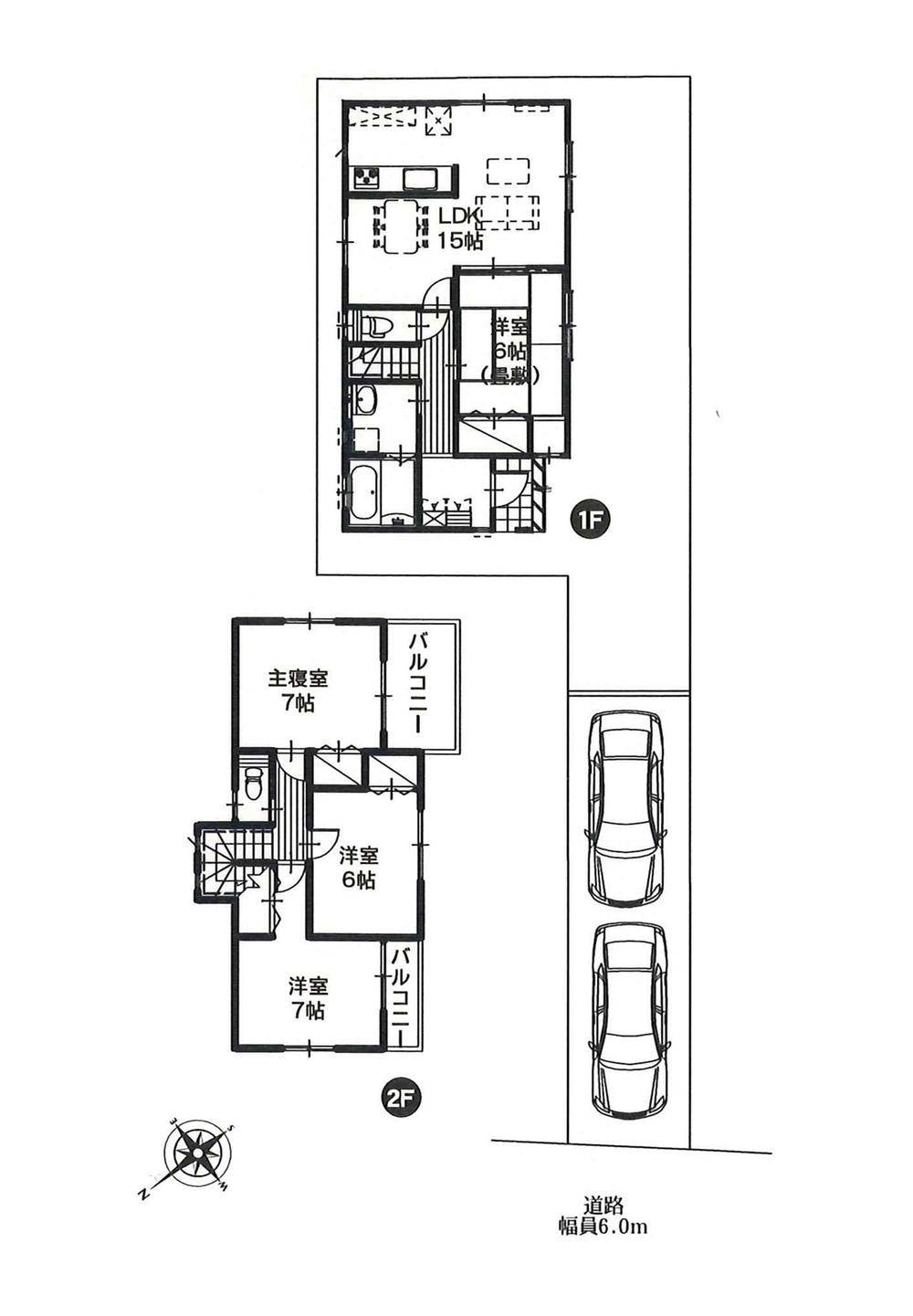 Floor plan. 15.9 million yen, 4LDK, Land area 154.1 sq m , Building area 97.7 sq m