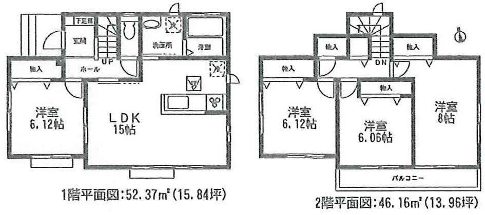 Floor plan. (E Building), Price 20,300,000 yen, 4LDK, Land area 140.06 sq m , Building area 98.53 sq m