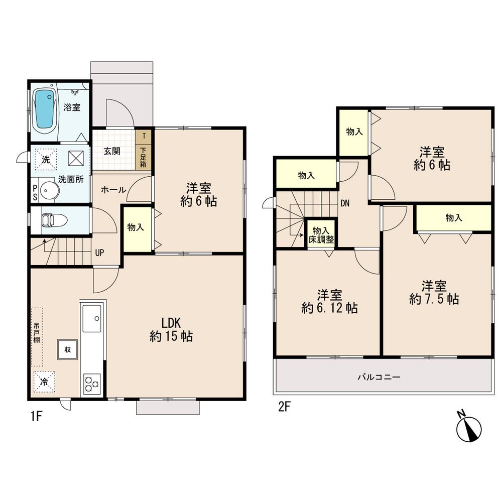 Floor plan. (C), Price 23.8 million yen, 4LDK, Land area 166.54 sq m , Building area 95.63 sq m