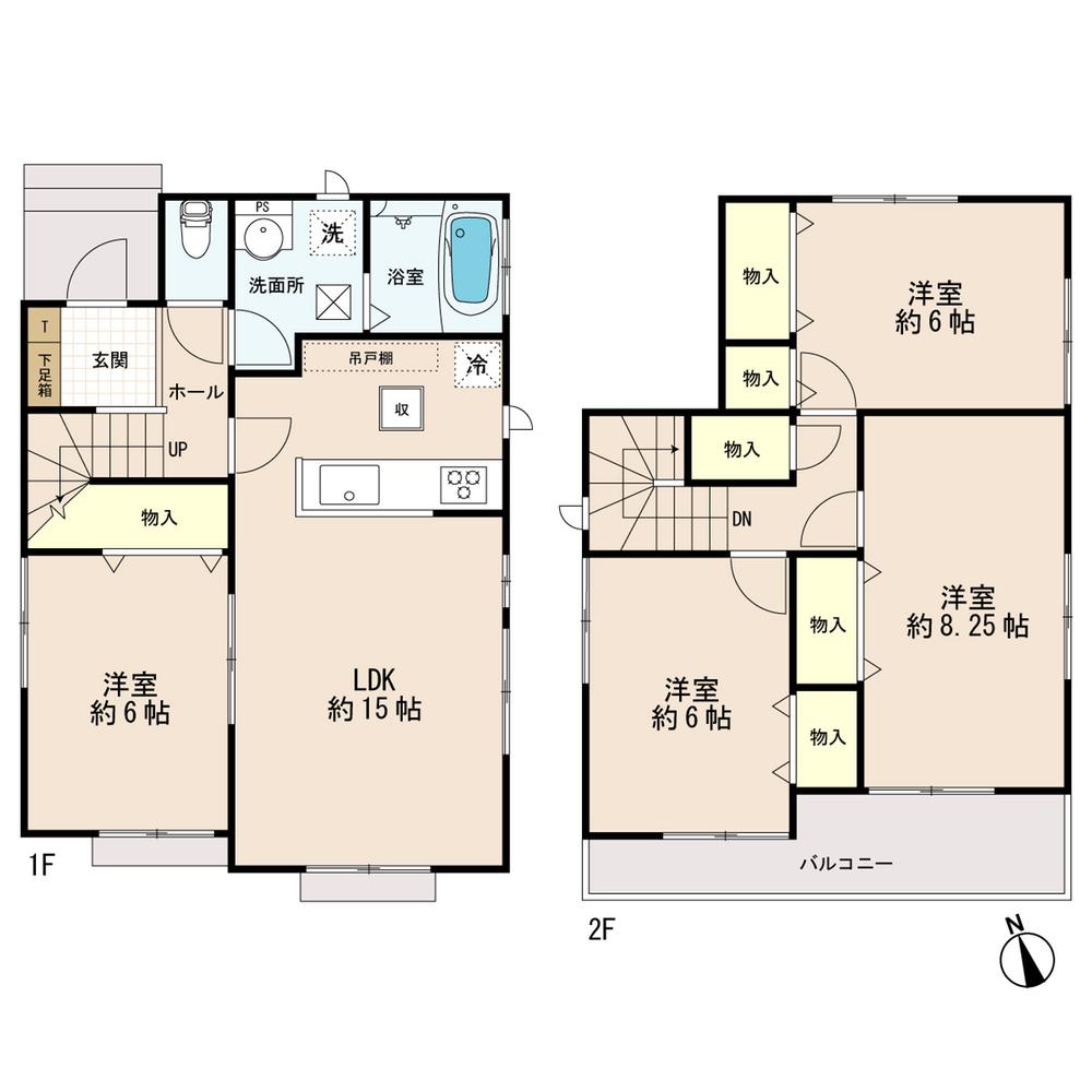 Floor plan. (D), Price 23.8 million yen, 4LDK, Land area 166.55 sq m , Building area 96.88 sq m