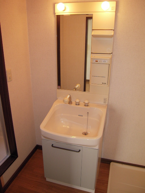 Washroom. Perfect vanity with a shower in the morning Shan