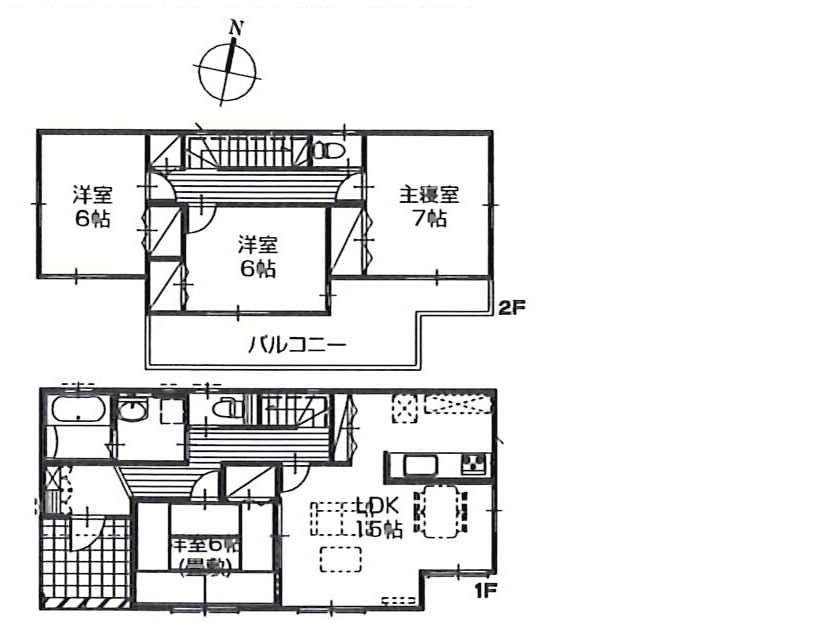 Floor plan. (Building 2), Price 23.4 million yen, 4LDK, Land area 138.85 sq m , Building area 100.81 sq m