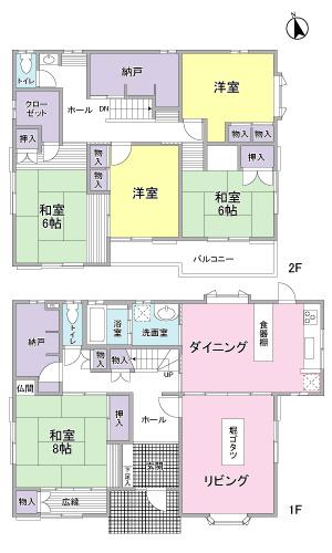 Floor plan. 23.5 million yen, 5LDK, Land area 229.9 sq m , Building area 166.99 sq m floor plan