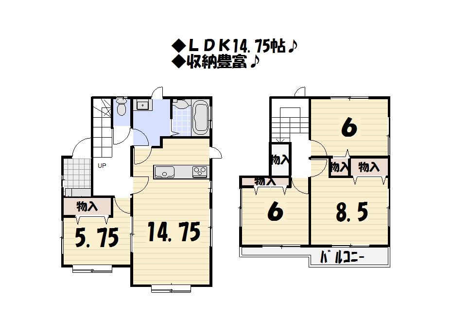 Floor plan. 19,800,000 yen, 4LDK, Land area 166.74 sq m , Building area 97.7 sq m floor plan