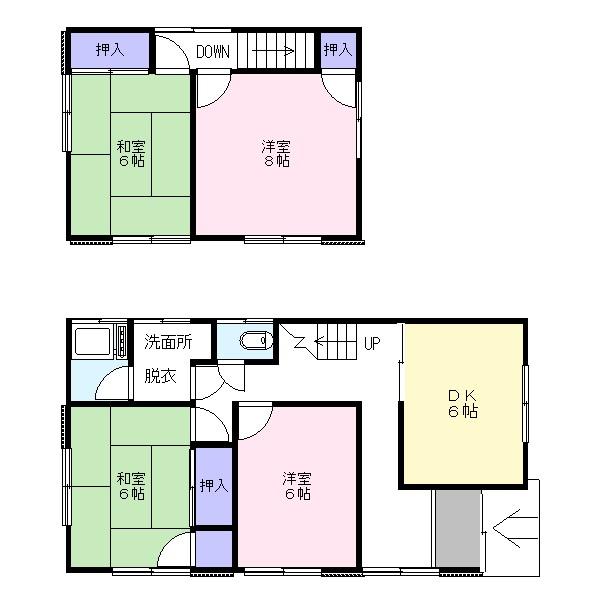 Floor plan. 3.9 million yen, 4DK, Land area 110.17 sq m , Building area 81.97 sq m