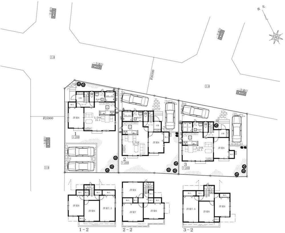 Floor plan. (3 Building), Price 20.8 million yen, 4LDK, Land area 143.24 sq m , Building area 95.22 sq m