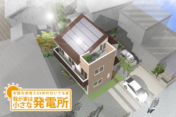 Rendering (appearance). Nyakuoji chome Complete image Perth from the sky