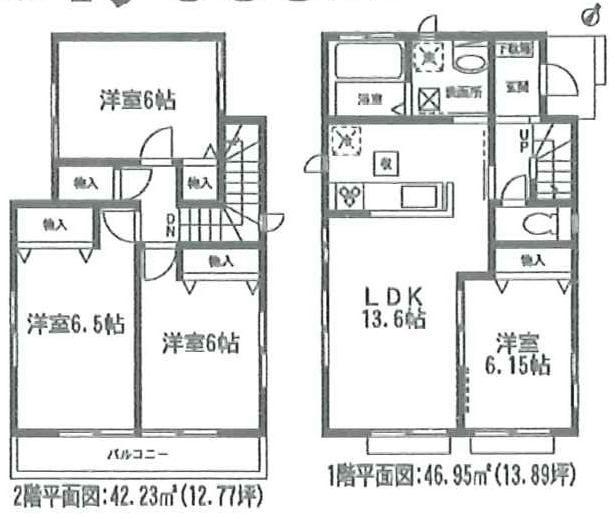 Floor plan. (1 Building), Price 17.8 million yen, 4LDK, Land area 132.3 sq m , Building area 88.18 sq m