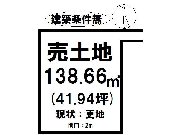 Compartment figure. Land price 5 million yen, Land area 138.66 sq m