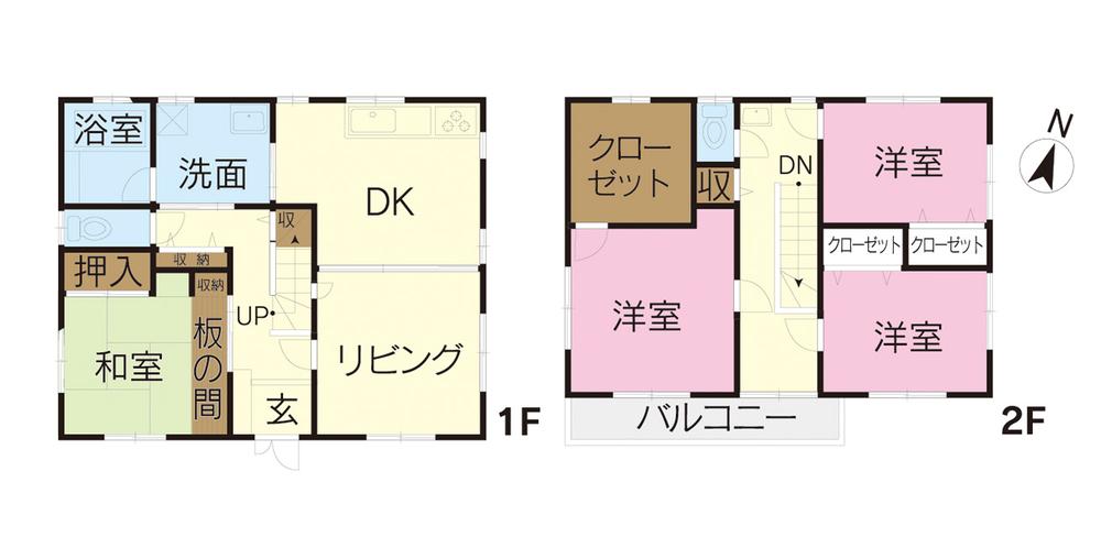 Floor plan. 24,800,000 yen, 4LDK, Land area 221.2 sq m , Building area 135 sq m