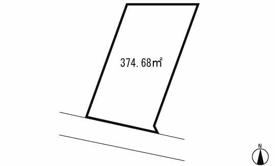 Compartment figure. Land price 14 million yen, Land area 374.68 sq m