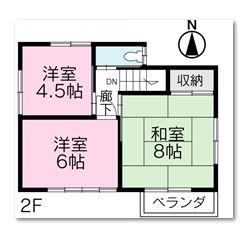 Floor plan. 7.8 million yen, 4LDK, Land area 189.31 sq m , Building area 89.43 sq m 2 floor
