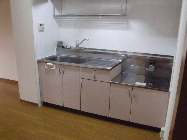 Kitchen. Single is a lever-type faucet.