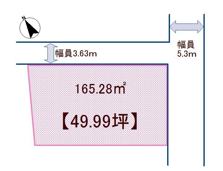 Compartment figure. Land price 10.5 million yen, Land area 165.28 sq m compartment view