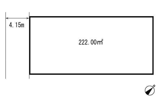 Compartment figure. Land price 12 million yen, Land area 222 sq m