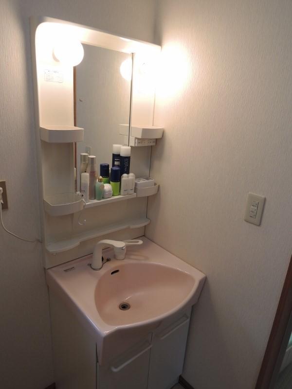 Wash basin, toilet. Shampoo dresser