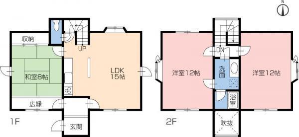 Floor plan. 17.8 million yen, 3LDK, Land area 209.48 sq m , Is a floor plan of the building area 107.47 sq m Zenshitsuminami direction.
