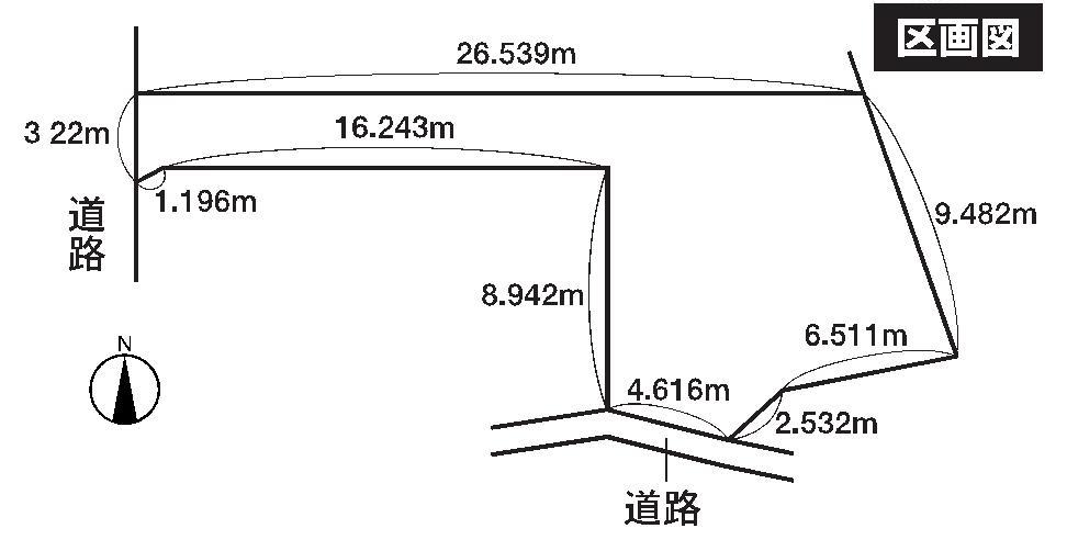 Compartment figure. Land price 6 million yen, Land area 167.16 sq m