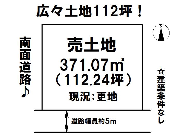 Compartment figure. Land price 6.8 million yen, Land area 371.07 sq m