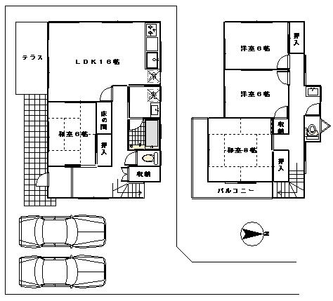 Floor plan. 4.5 million yen, 4LDK, Land area 200.51 sq m , Building area 110.12 sq m