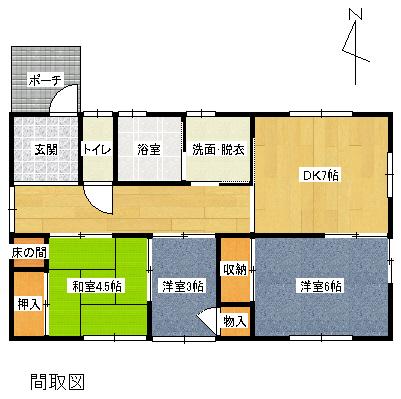 Floor plan. 12.5 million yen, 3DK, Land area 217.85 sq m , Building area 52.17 sq m