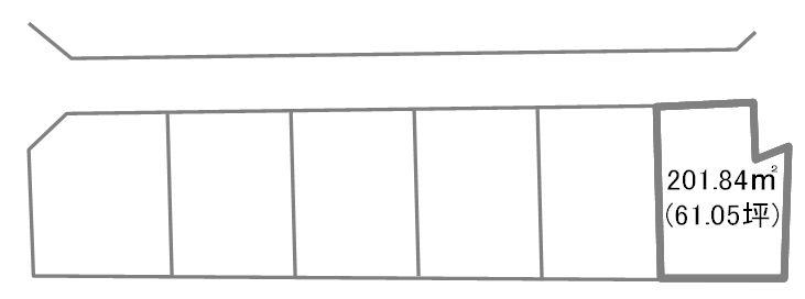 Compartment figure. Land price 10,260,000 yen, Land area 201.84 sq m