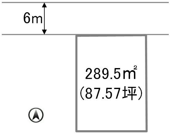 Compartment figure. Land price 13.8 million yen, Land area 289.5 sq m compartment view