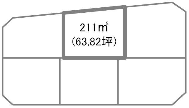 Compartment figure. Land price 5.1 million yen, Land area 211 sq m
