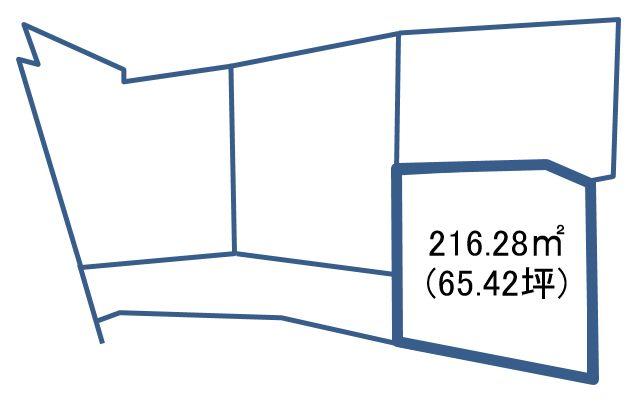 Compartment figure. Land price 11.1 million yen, Land area 216.28 sq m