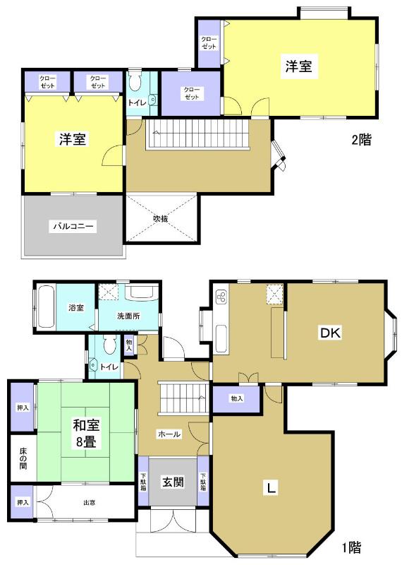 Floor plan. 18,700,000 yen, 3LDK+S, Land area 314.62 sq m , Building area 157.74 sq m