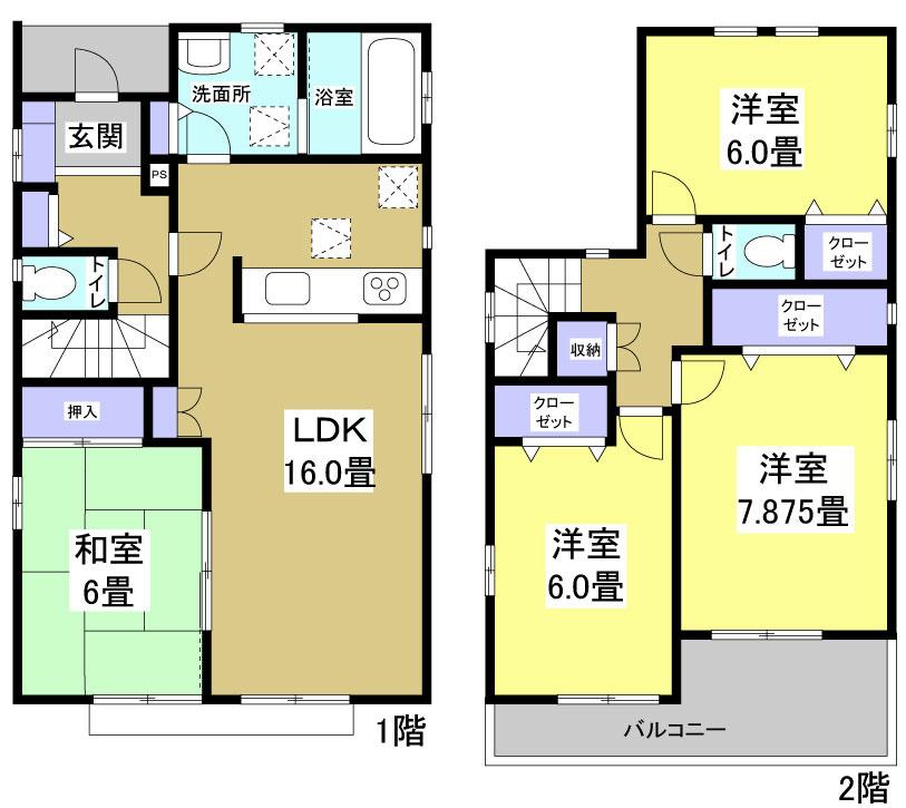 Floor plan. 25,800,000 yen, 4LDK, Land area 157.6 sq m , Building area 100.81 sq m