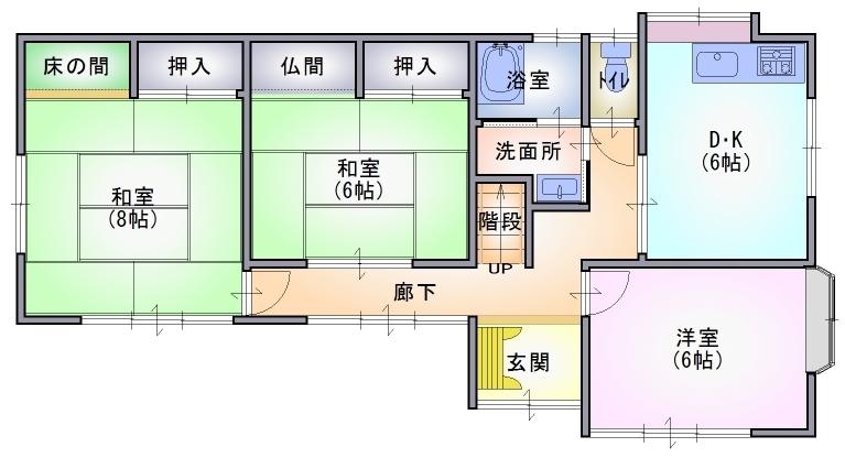 Floor plan. 11.5 million yen, 5DK, Land area 214.75 sq m , Building area 104.33 sq m 1 floor