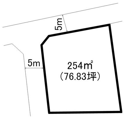 Compartment figure. Land price 6.9 million yen, Land area 254 sq m