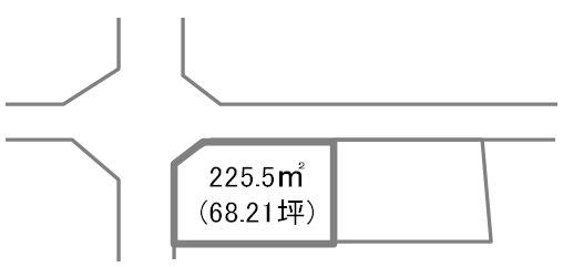 Compartment figure. Land price 6.13 million yen, Land area 225.5 sq m compartment view