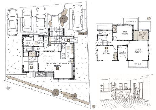 Floor plan. (34-1), Price 34,900,000 yen, 4LDK, Land area 239.68 sq m , Building area 111.19 sq m